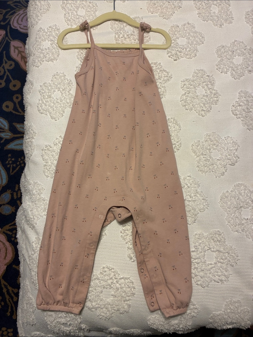 Quincy Mae Pink Floral Print Sleeveless Baby One-Piece Romper
